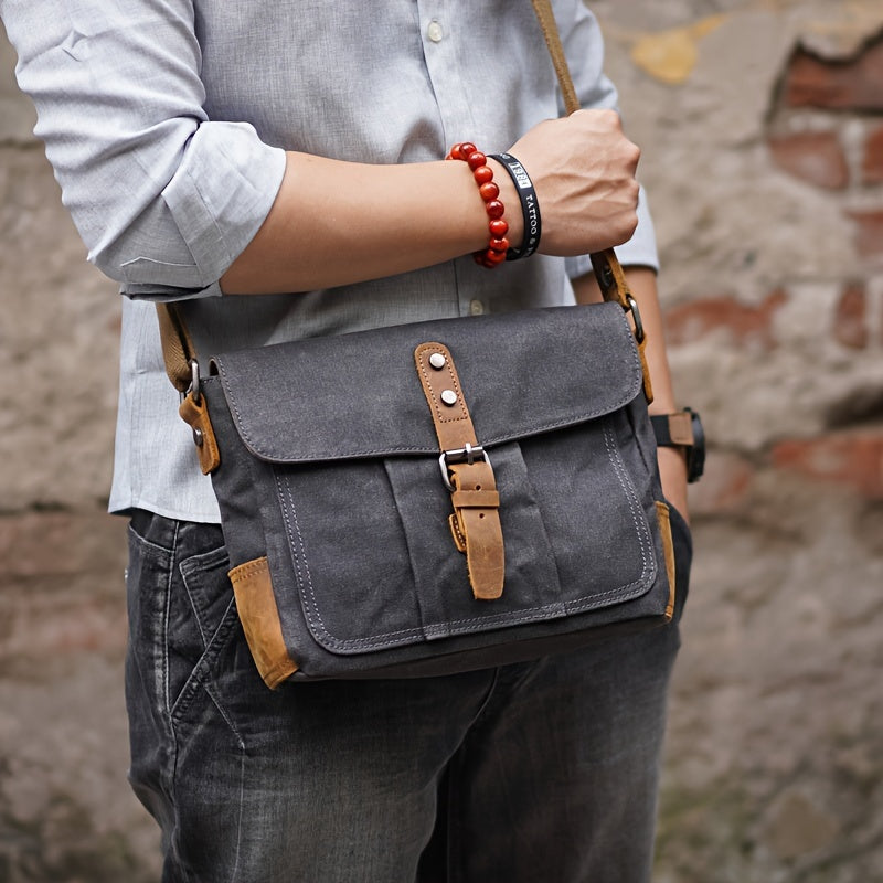 Vintage Style Canvas Crossbody Bag
