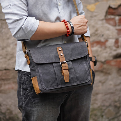Vintage Style Canvas Crossbody Bag