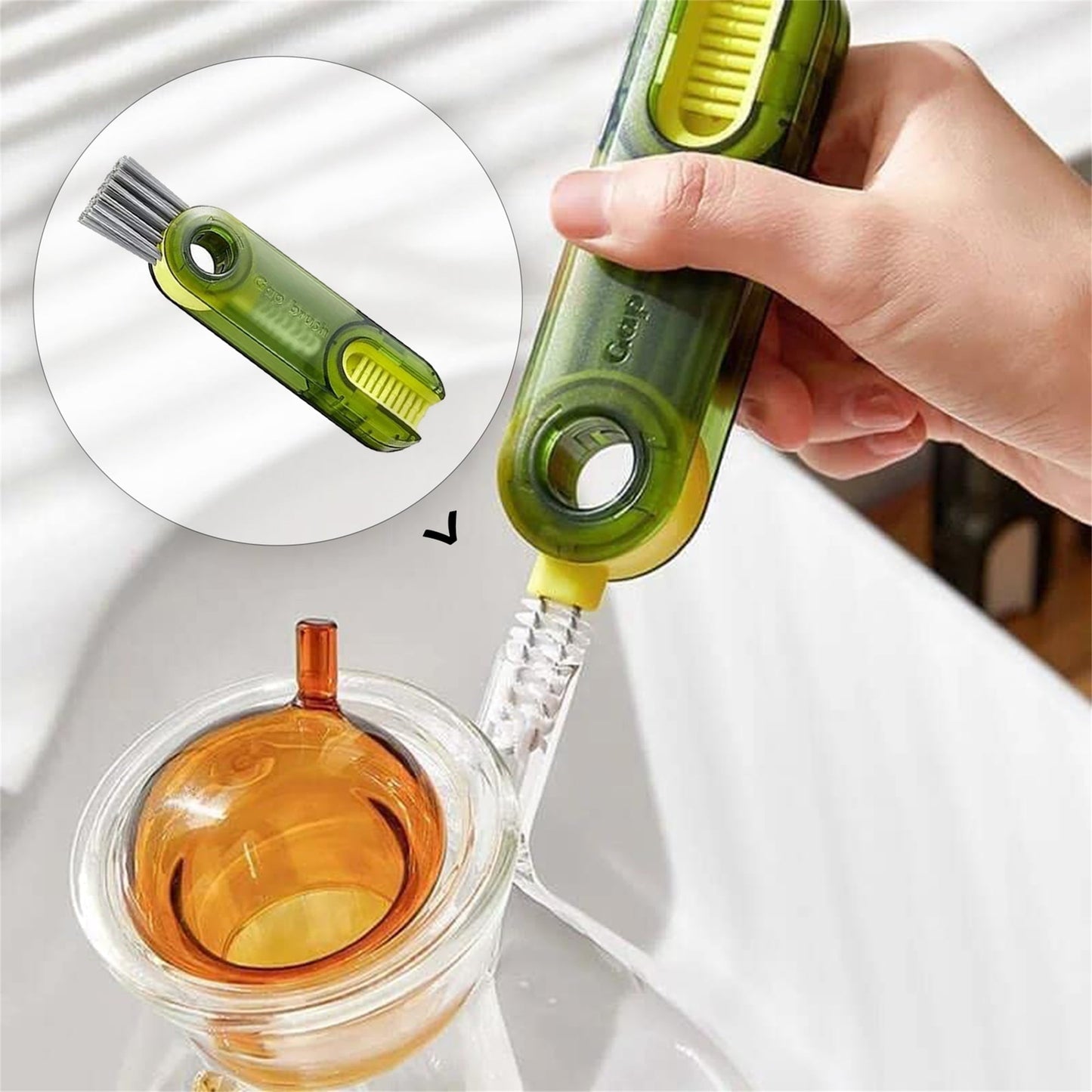 Flexible 3 in 1 U Shaped Water Bottle Brush