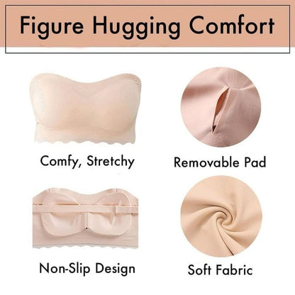 Plus Size Seamless Strapless Boost Bra