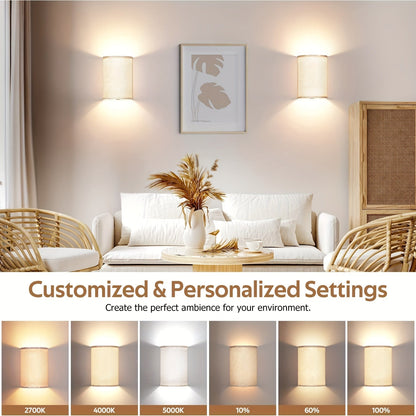 Bright Wireless LED Wall Sconces (2-Pack)
