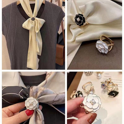 Elegant Floral Scarf Clip