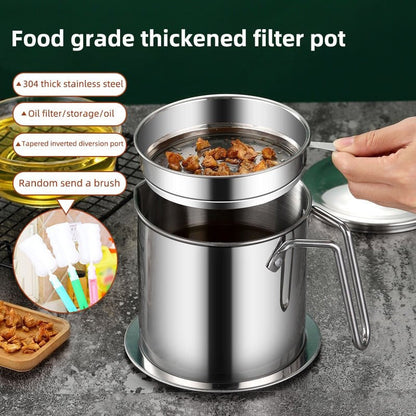Premium Steel Oil Strainer Pot