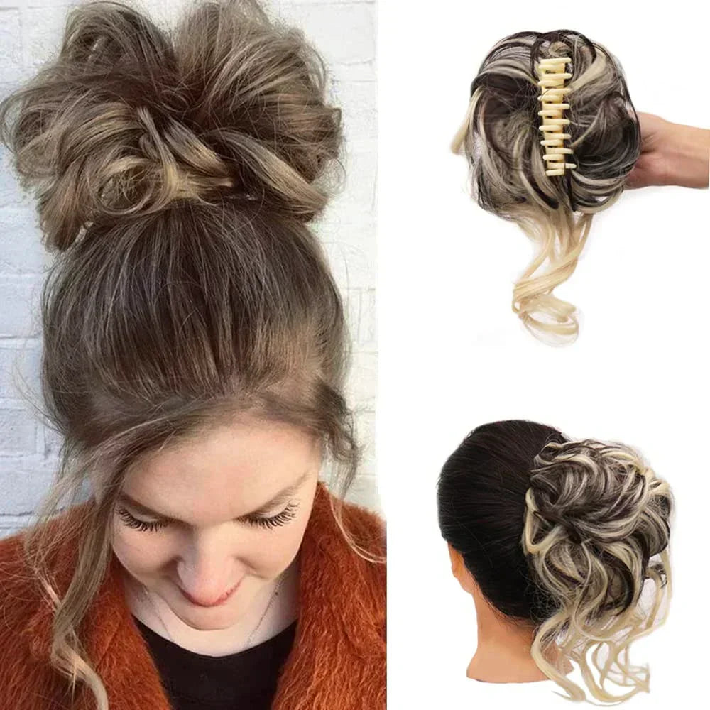 Fesara | Bouncy Bun Hair Extension - Easy Clip in Hairpiece