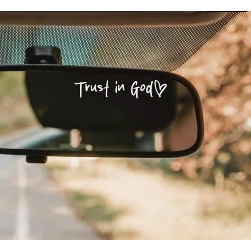 Faith Inspirational Car Mirror Sticker
