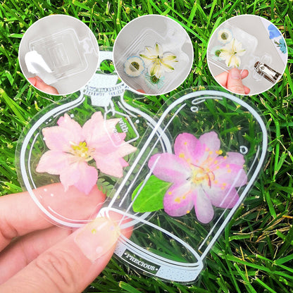 Clear Floral Paper Bookmark