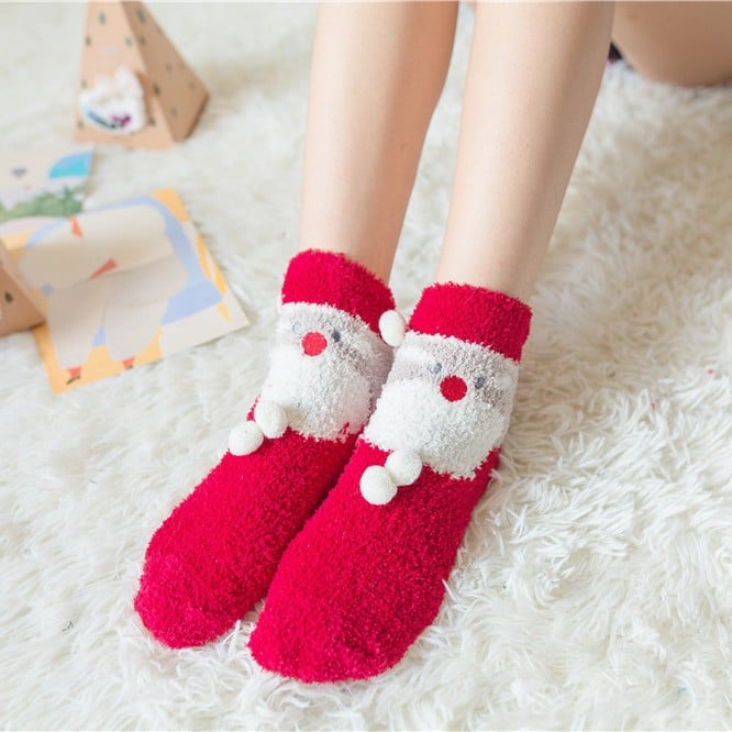 Cozy Christmas Socks Gift Set Soft Plush Design