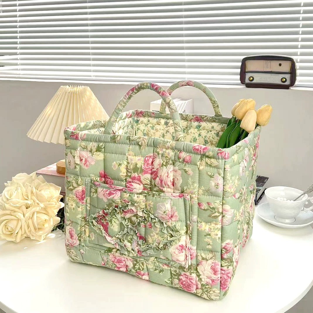 Rustic Woven Cloth Storage Basket