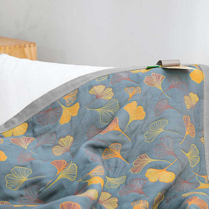 Green Leaf Pattern Cotton Bedding Set