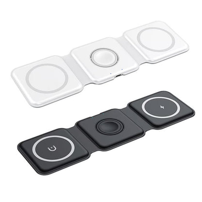 Compact 3-in-1 Portable Wireless Charging Pad