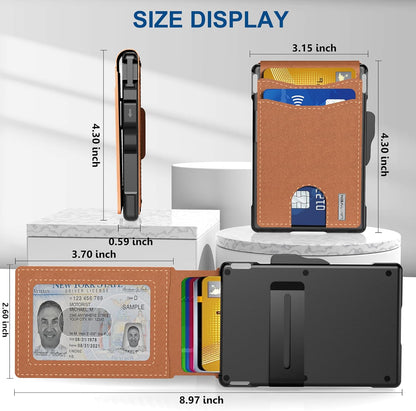 Men's Slim Leather RFID Wallet with Card Holder