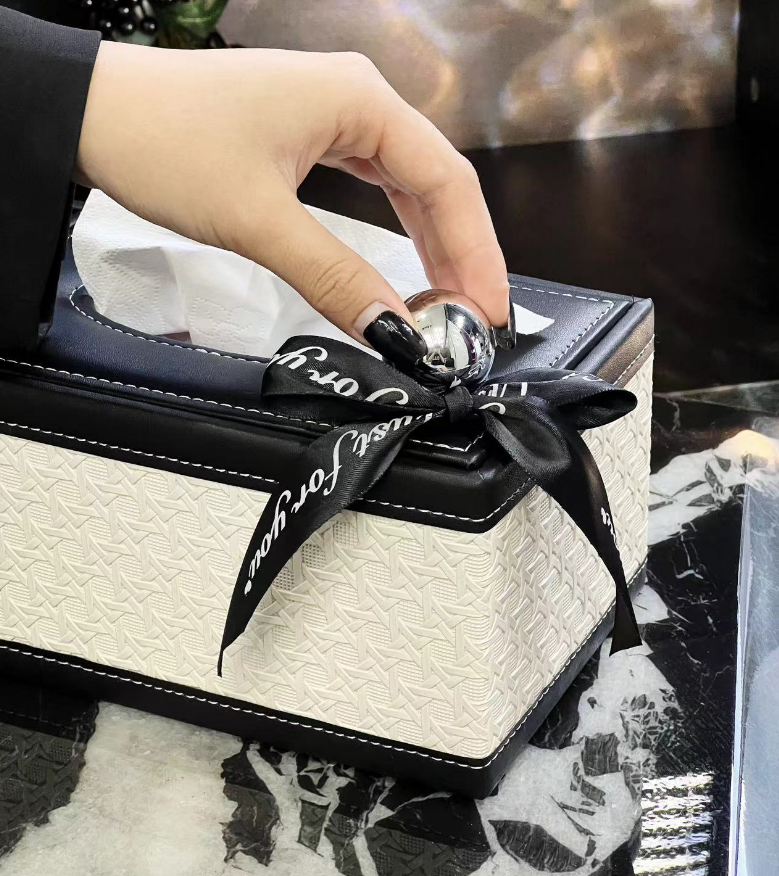 Luxury Leather Tissue Box Holder