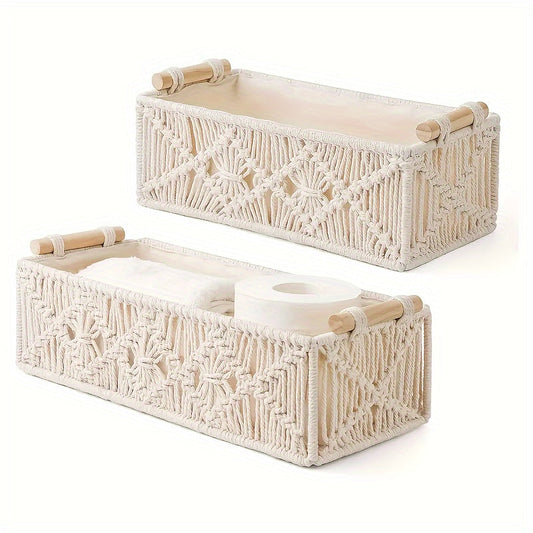 Rustic Woven - Natural Fiber Storage Basket - Fesara