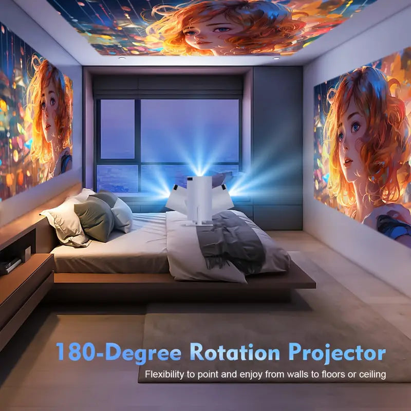 Portable 4K Mini Home Theater Projector with WiFi