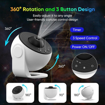 Cosmic Star Light Projector Galaxy Night Lamp
