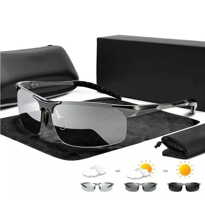 Stylish Auto Tint Smart Glasses Blue Light Blocking