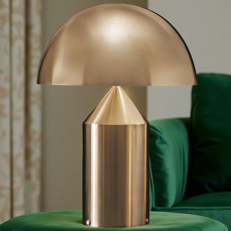 Contemporary Gold Dome LED Desk Lamp 3-Light