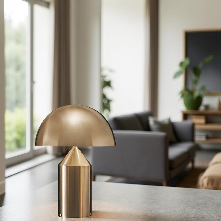 Contemporary Gold Dome LED Desk Lamp 3-Light