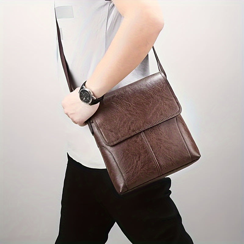 Classic Genuine Leather Crossbody Bag for Men
