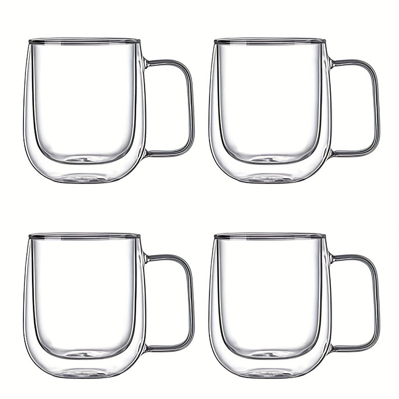 Insulated Double Wall Glass Mug - Clear Borosilicate Coffee Cup