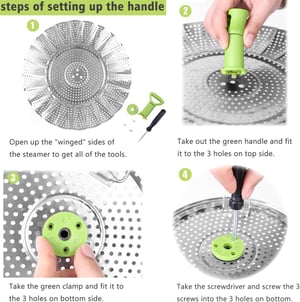 Compact Folding Metal Steamer Basket