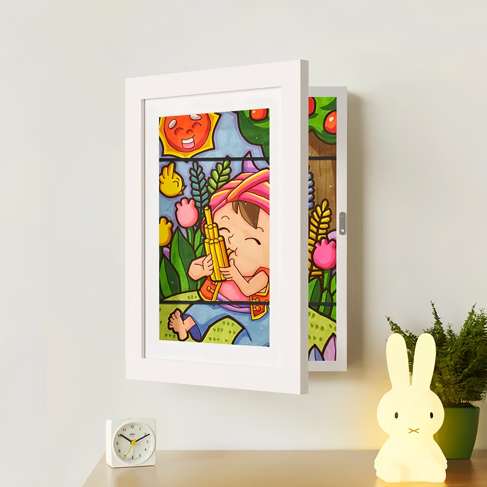 Personalized Kids Artwork LED Frame Lamp - Fesara