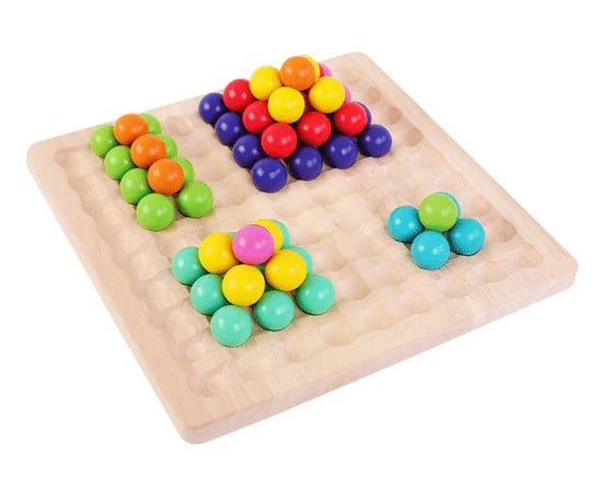 Natural Wood Bead Board Game