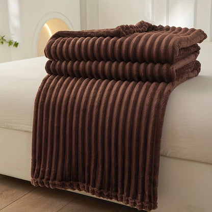 Cozy Ribbed Throw Blanket