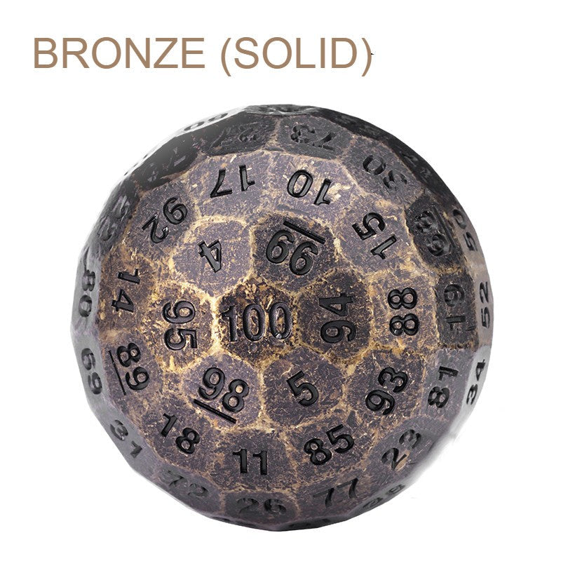 Unique Metal 100 Side Dice for Party Games