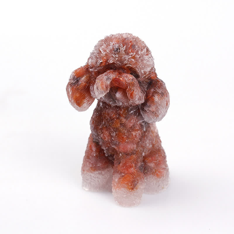 Sparkling Crystal Dog Gemstone Figurine Ornament