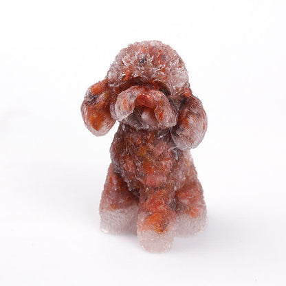 Sparkling Crystal Dog Gemstone Figurine Ornament