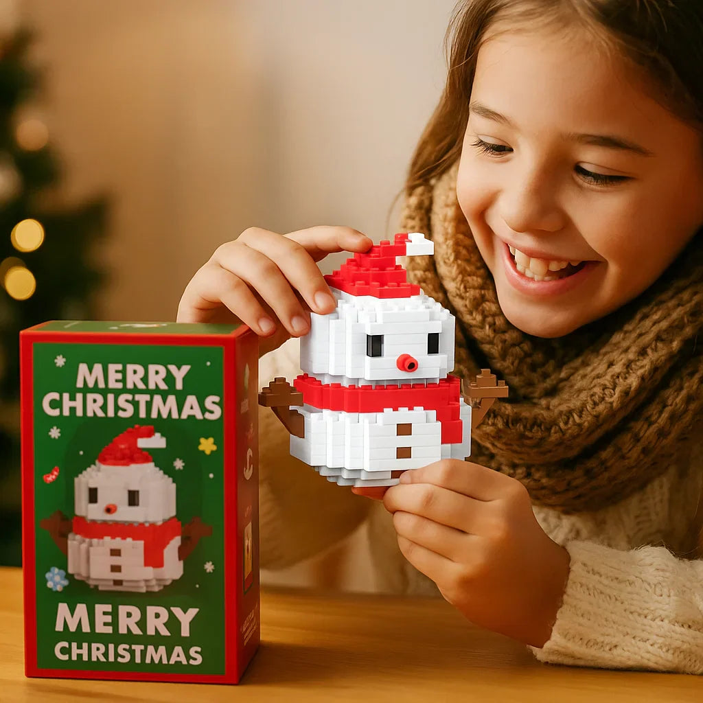 Colorful Christmas Figurine Building Blocks Set