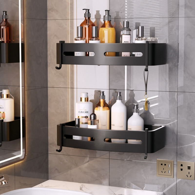 Modern Silver Bathroom Storage Organizer