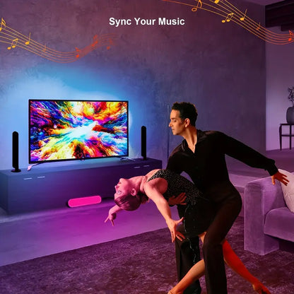 Colorful Music Sync LED Strip Lights for TV Gaming