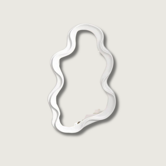 Plush Round Wall Mirror - Fesara