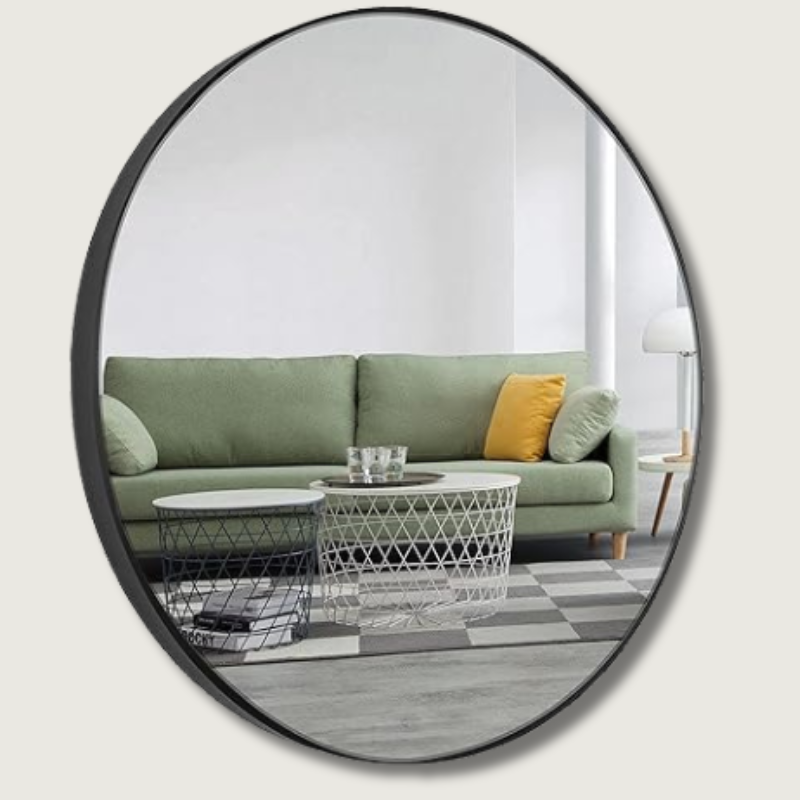 Simple Round Wall Mirror - Fesara