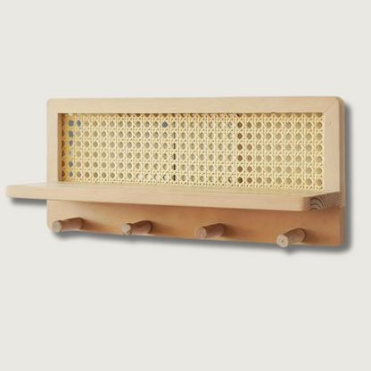 Wall Mount Shelf with Hooks - Fesara