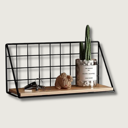 Rustic Natural Fiber Wall Shelf - Fesara