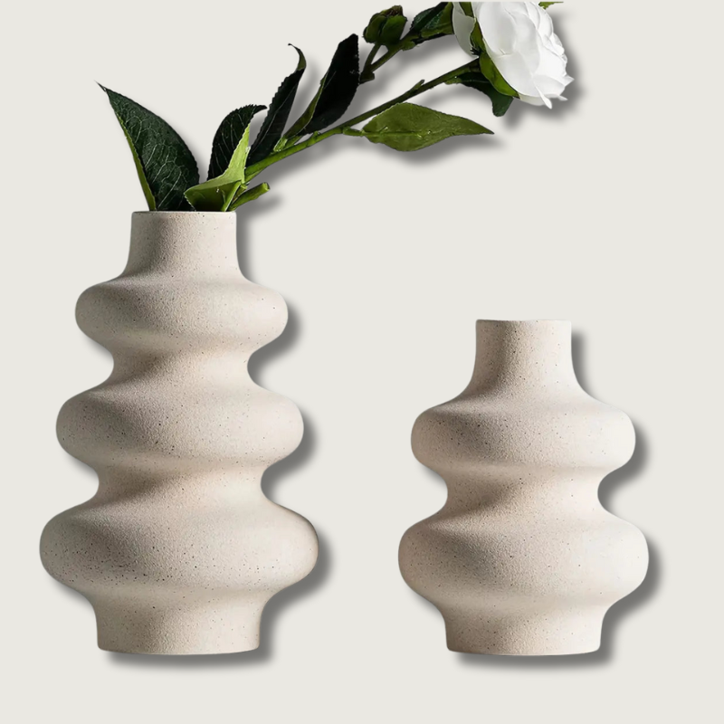 Unique Swirl Design Ceramic Vase - Fesara
