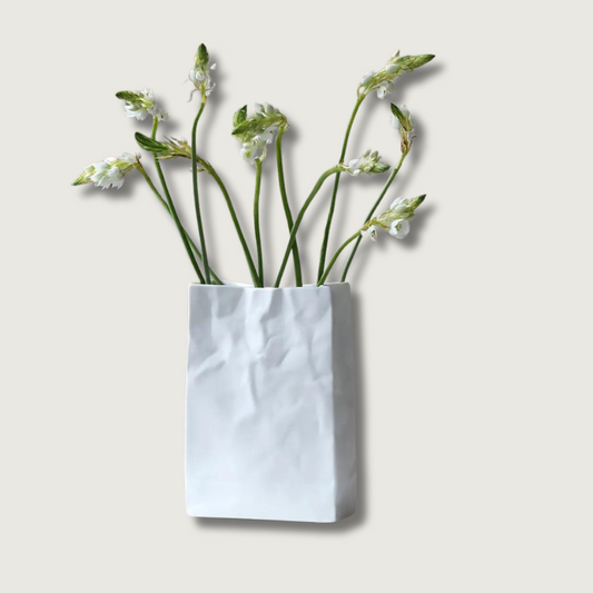 Elegant Floral Paper Vase - Fesara