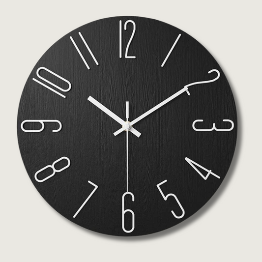Rustic Wood Wall Clock - Fesara