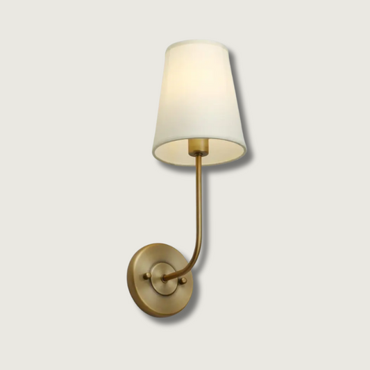 Stylish Textured Wall Light with Fabric Shade - Fesara