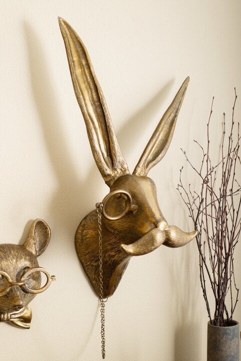 Colorful Animal Head Wall Art - Fun Hand Painted Resin Figures