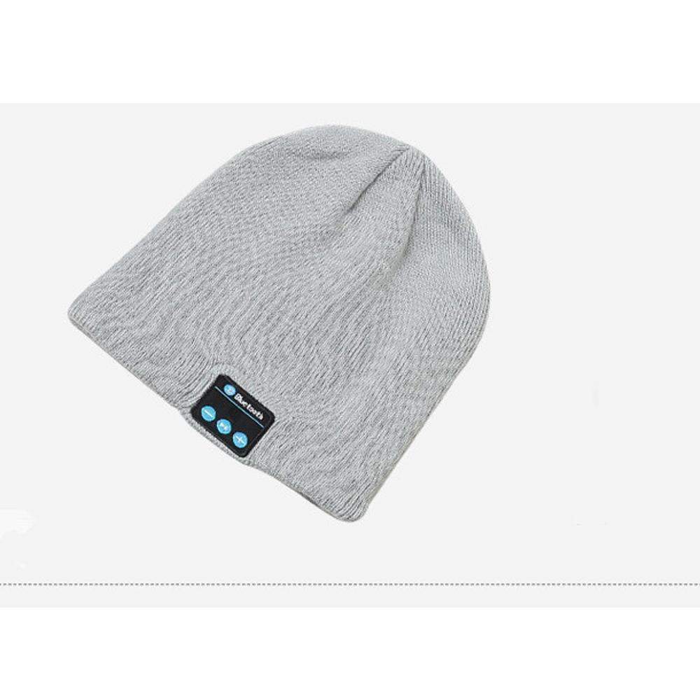 Warm Beanie Hat with Wireless Bluetooth Earphones and Mic