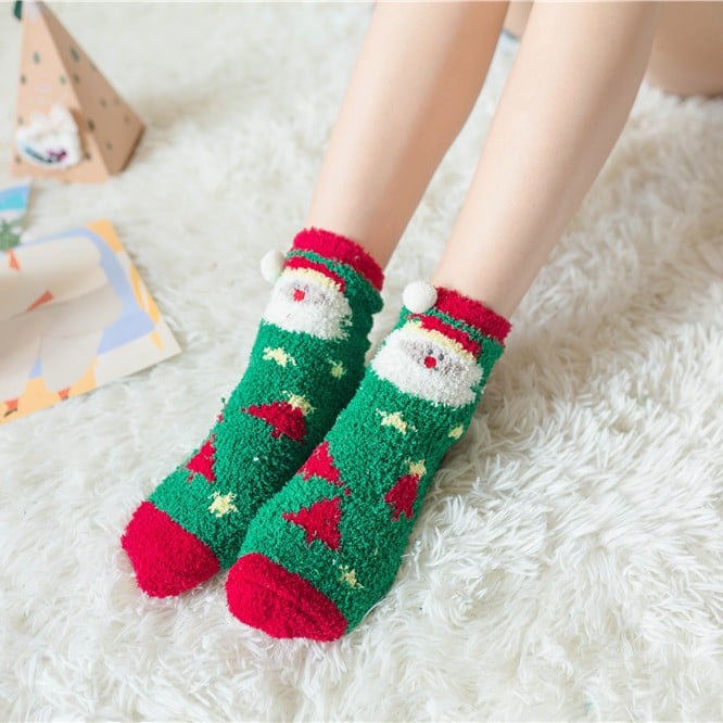 Cozy Christmas Socks Gift Set Soft Plush Design
