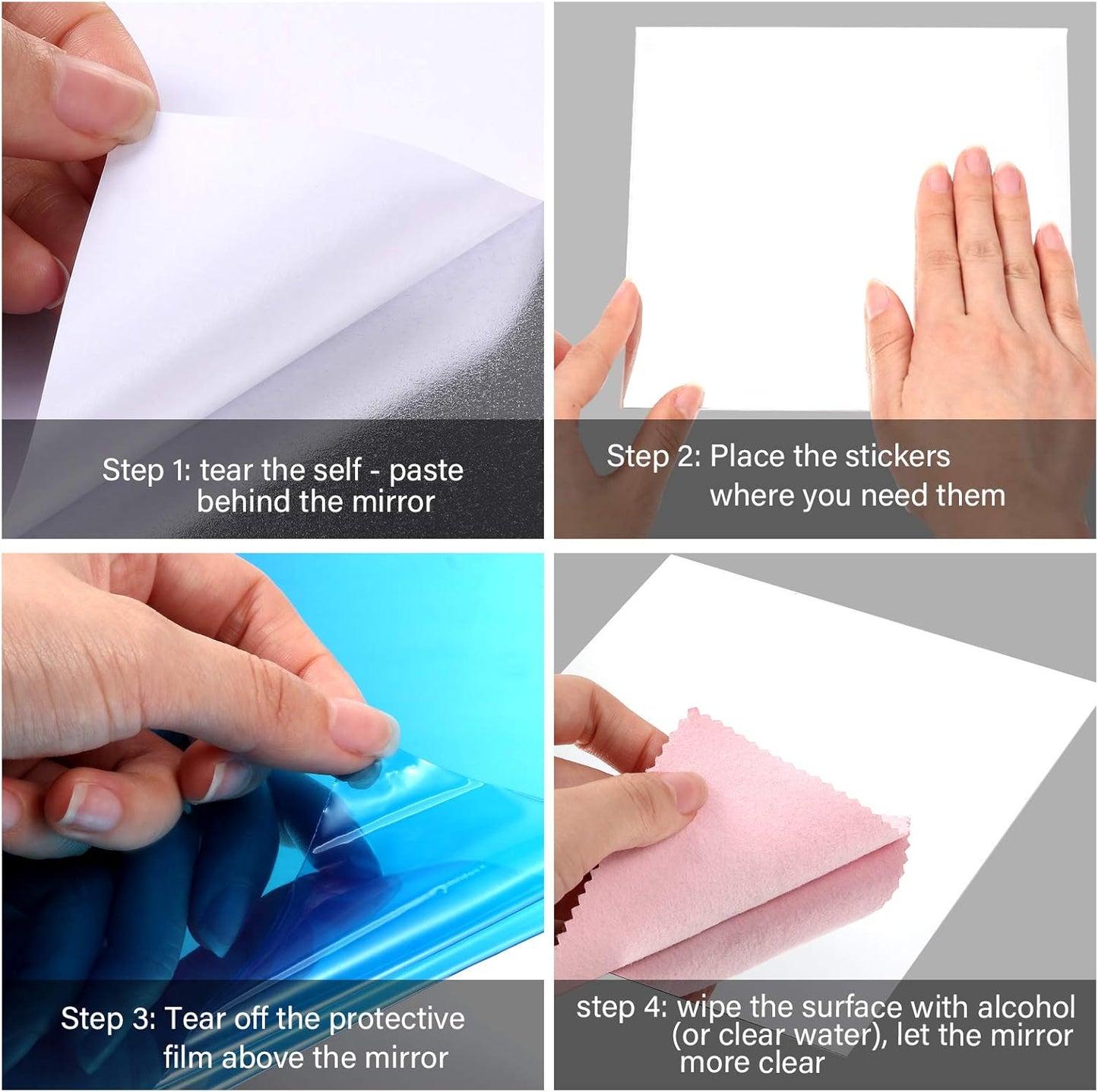 Easy Stick Shatterproof Wall Mirror Sheets