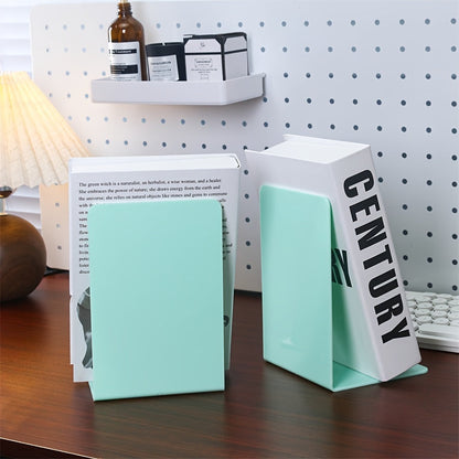 Transparent Glass Book Ends Set of 2