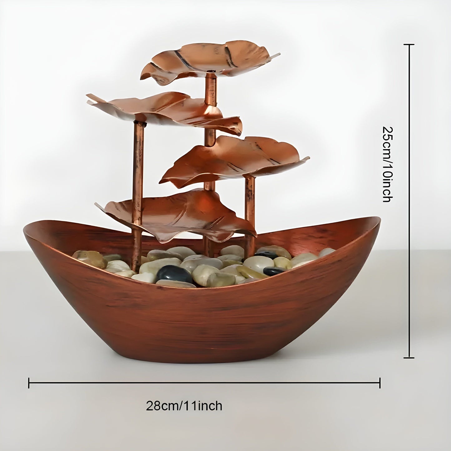 Classic Bronze Water Fountain with LED Light