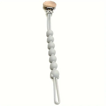 Soft Baby Pacifier Clip with Bear Charm