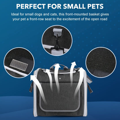 Large Pet Bike Carrier - Safe Bike Basket for Dogs Cats